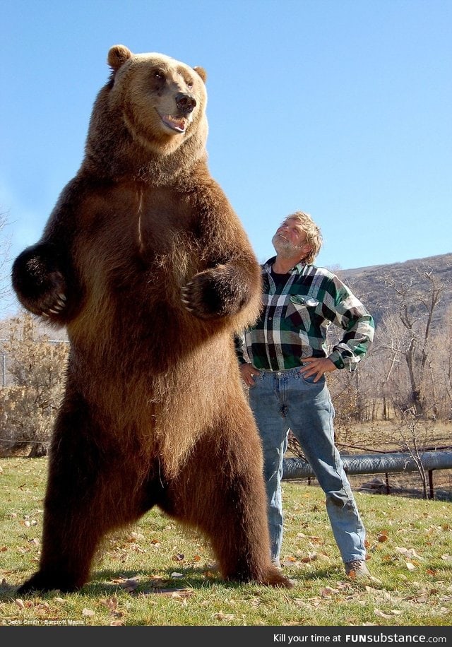Doug Seus and the Bear he has cared for since he was young