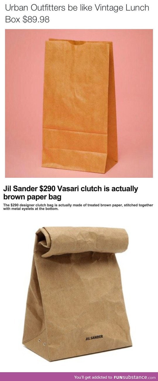 This ridiculous designer clutch bag is actually brown paper bag