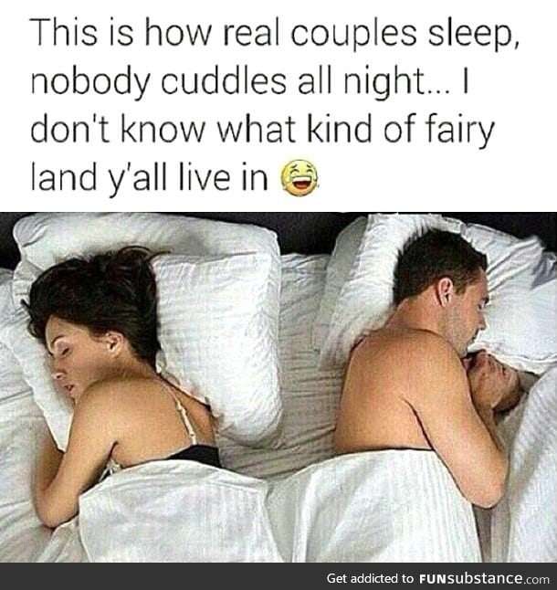This is how real couples sleep