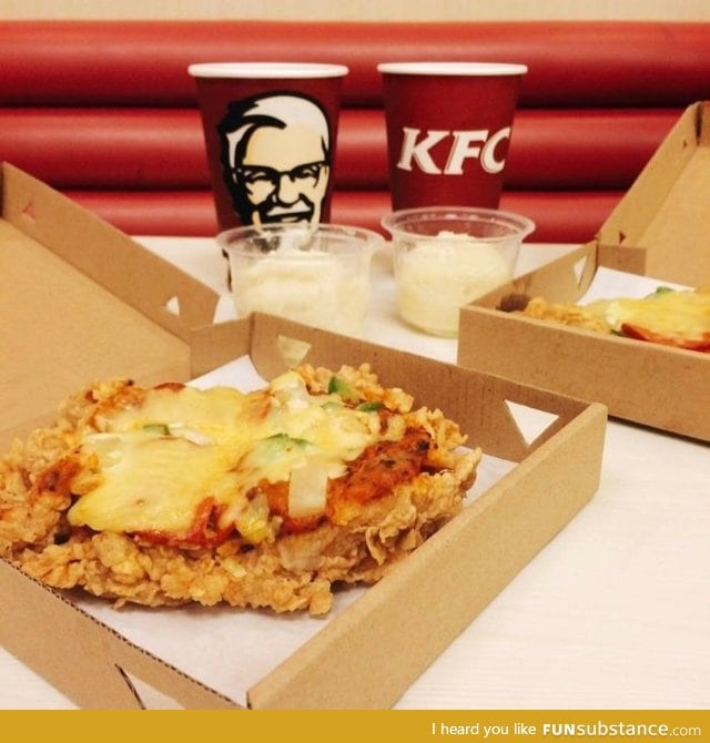 Chizza - Chicken crust pizza by KFC Philippines. Because why not?