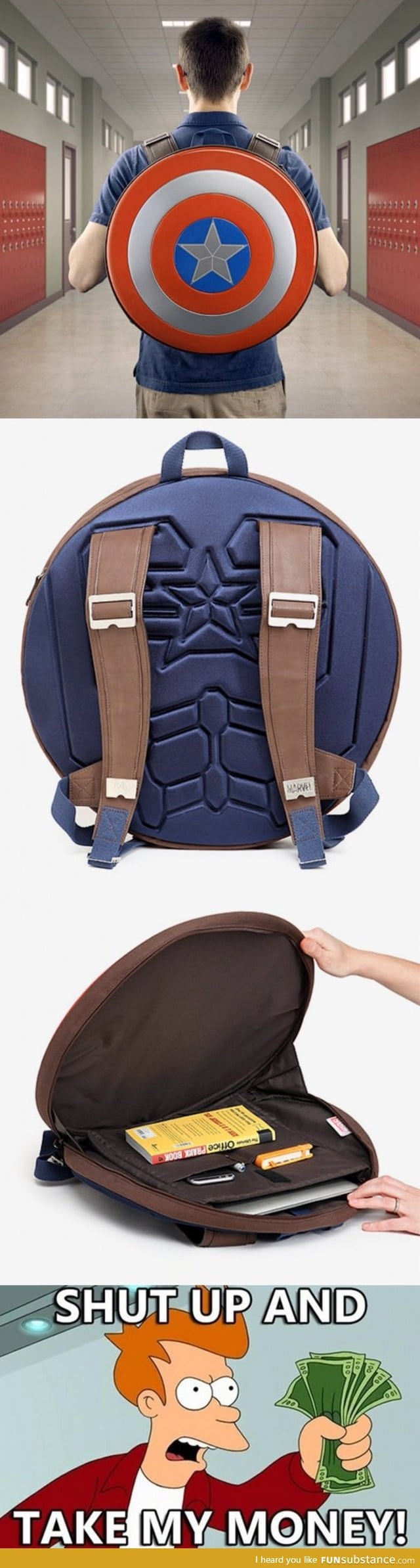 Captain America Bag. I want this!