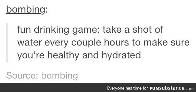 Healthy drinking game