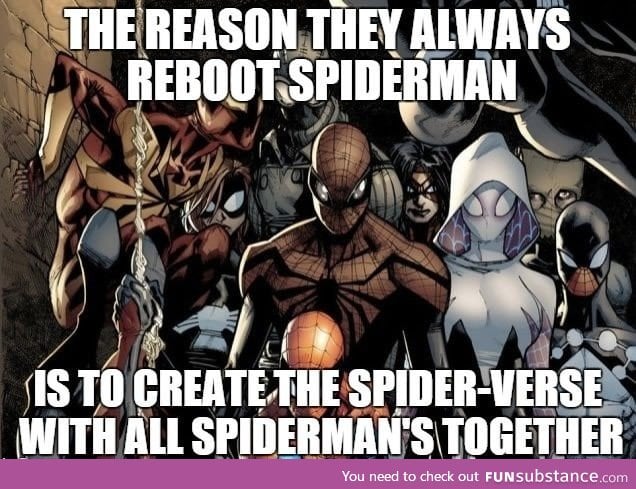 Just imagine all the spidermans in one movie