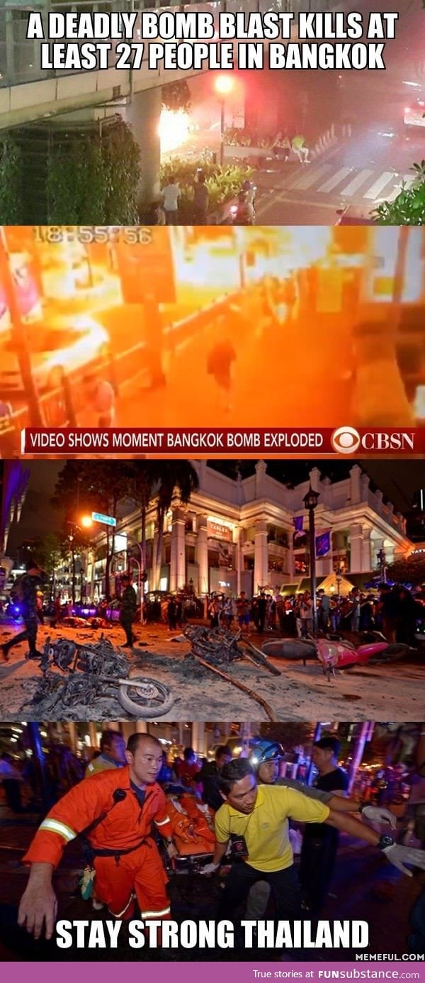 Deadly bomb hits Thailand's capital Bangkok and kills 27 people