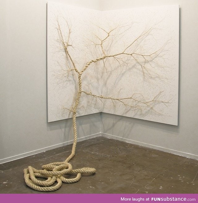 Beautiful trees created by unravelling ropes