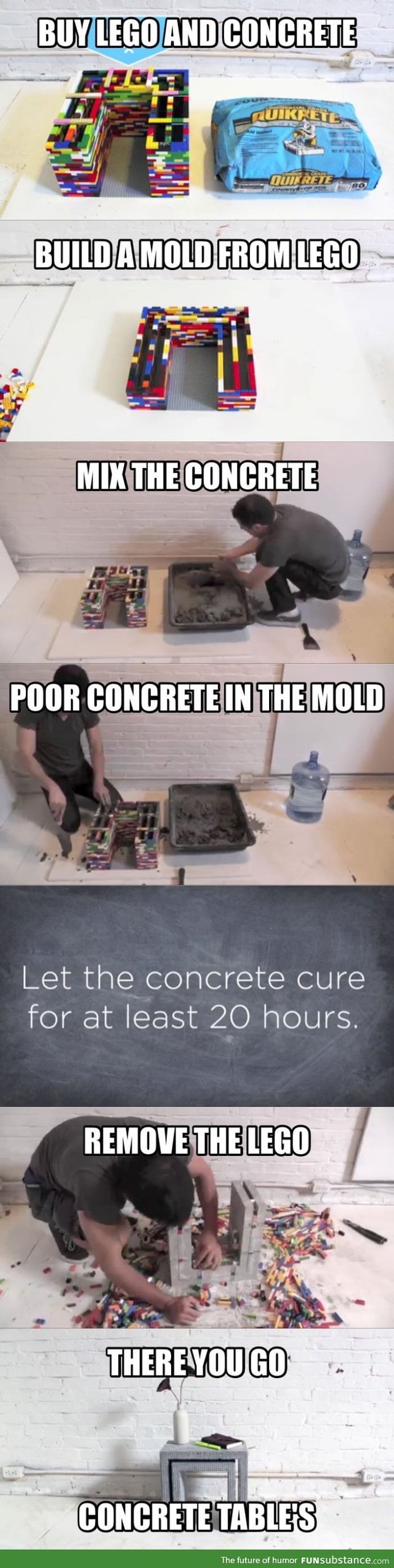 Building with LEGO concrete mold