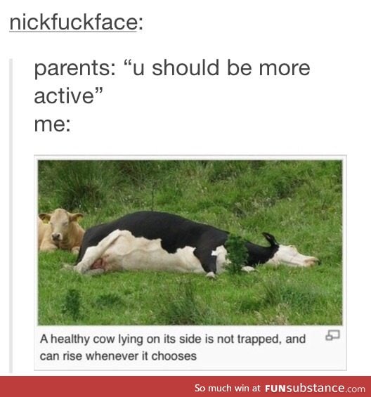 You should be more active
