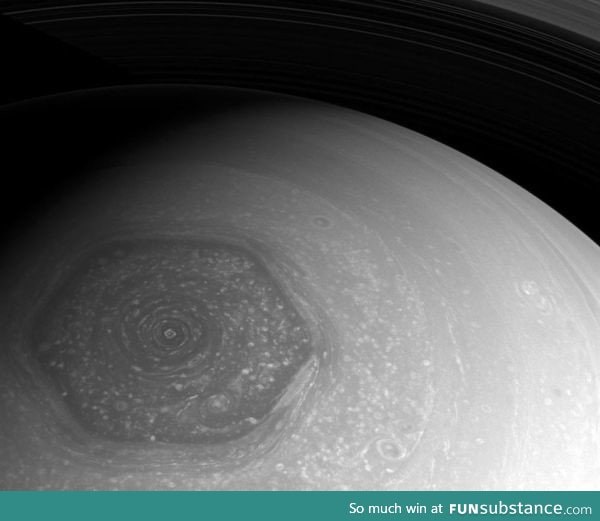 Saturn's North Pole is a Hexagon
