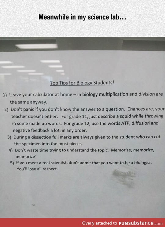 Science lab tips