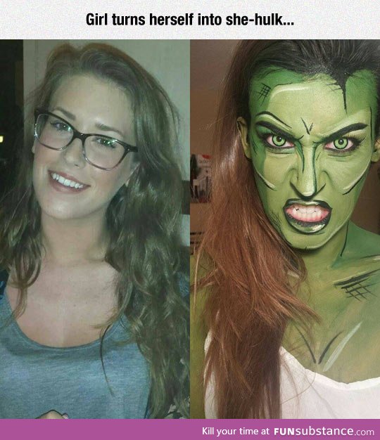 Incredible she-hulk make up