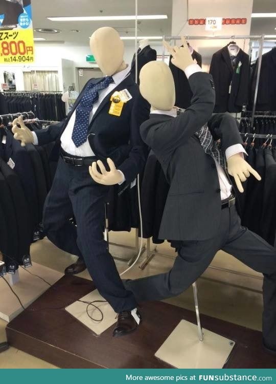 Even Japanese mannequins party harder than me
