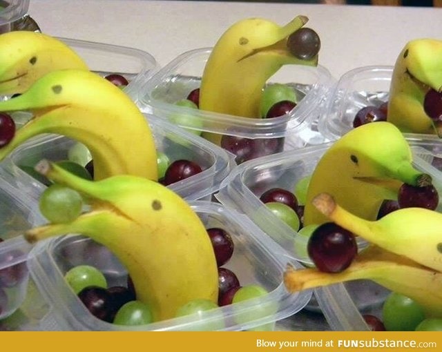 Who wants some banana dolphins?