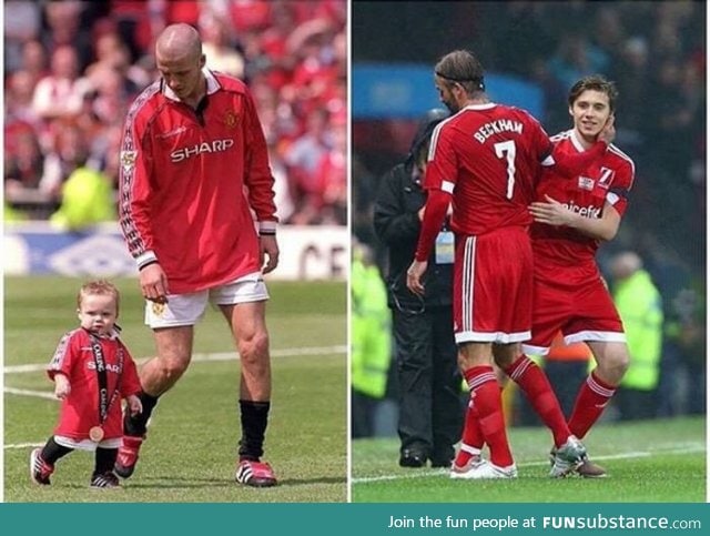 Beckham replaced by his own son