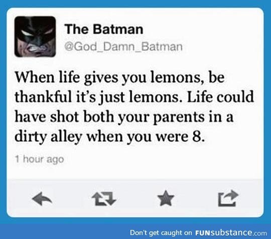 Batman's Wise Words