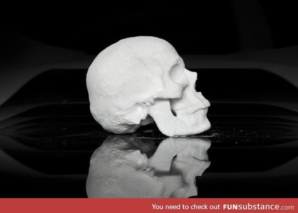 This skull is made from cocaine