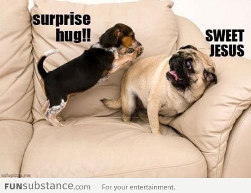 Surprise hug!