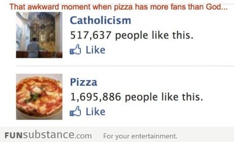 That Awkward Moment When Pizza Has More Likes