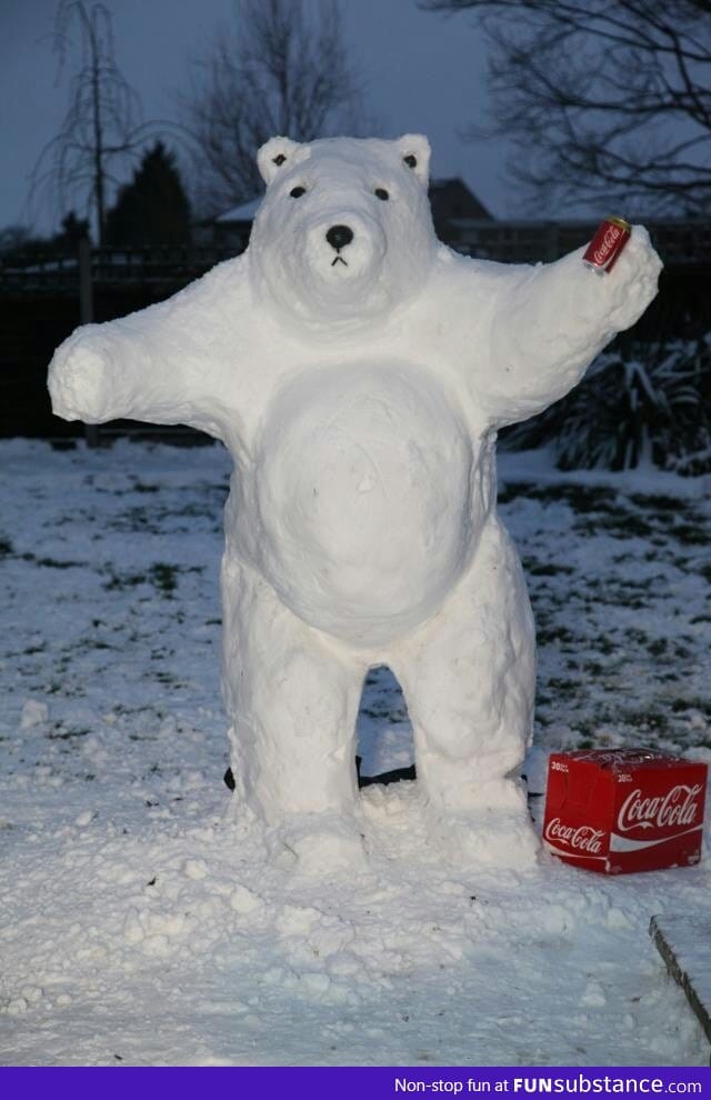The Coca-Cola polar bear Ice cold refreshment