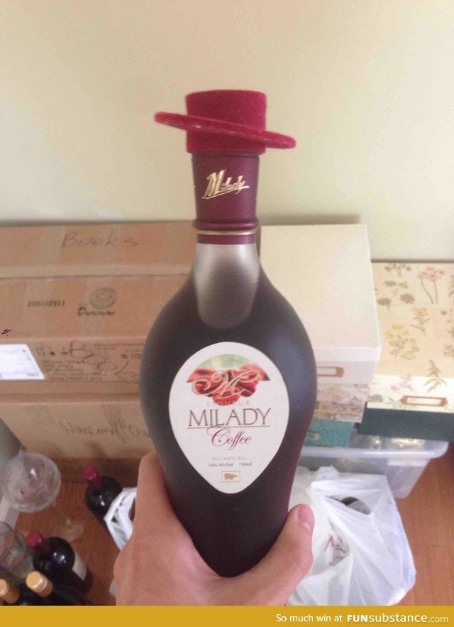 This alcohol pronounced like "m'lady" is wearing a fedora