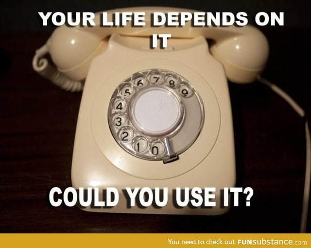 Old school telephones