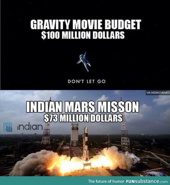 A space mission cost less than a movie