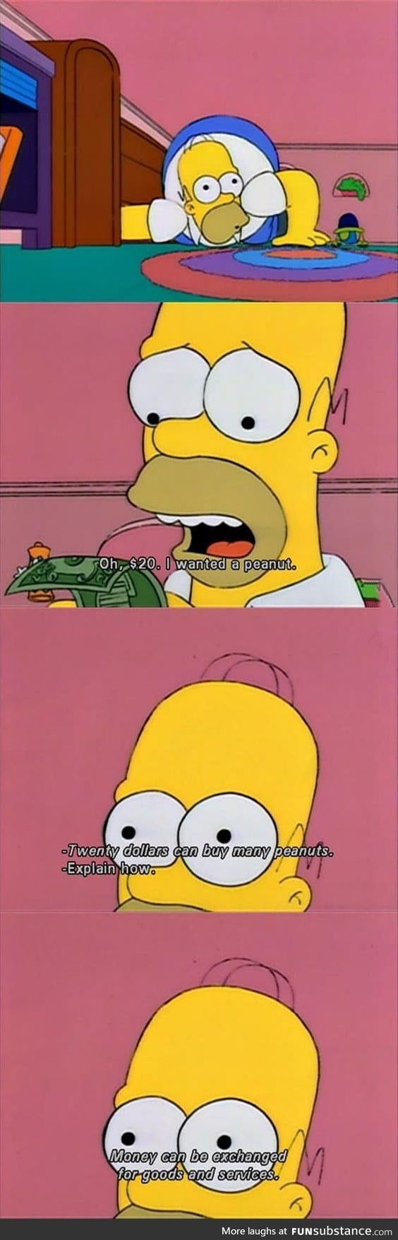 Always funny when Homer's brain let him know what's up