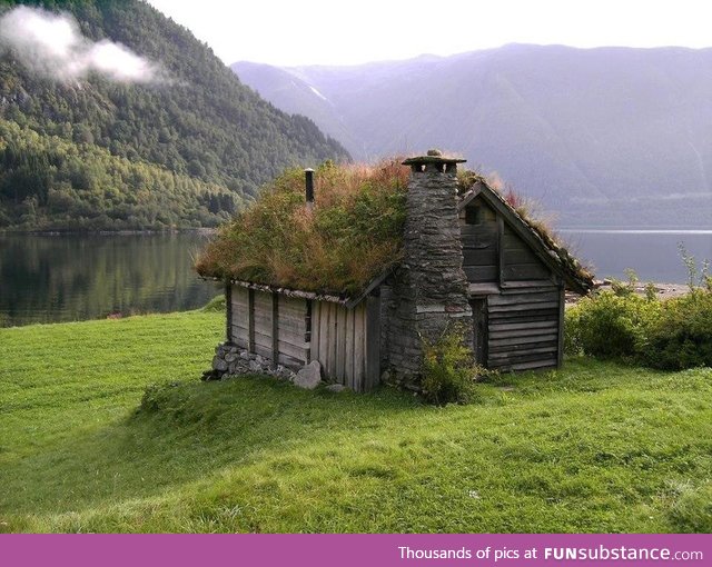 Beautiful grass roof house