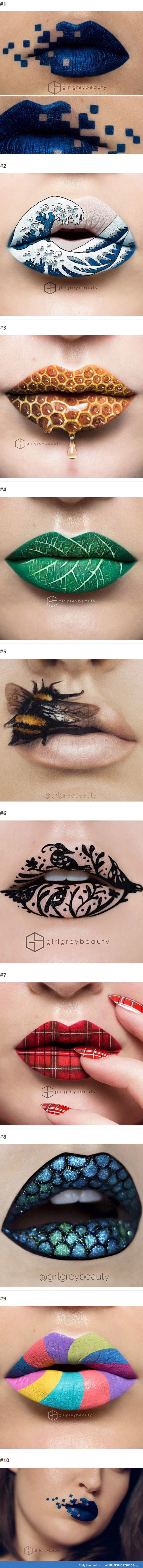 Makeup Artist Uses Her Lips To Create Stunning Art Pieces