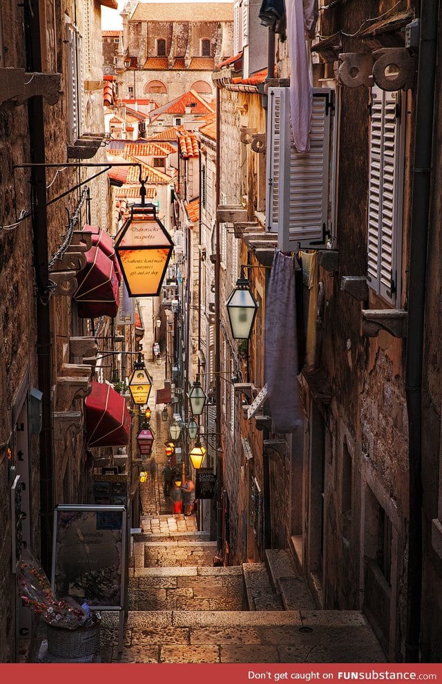 An alleyway in Dubrovnik, Croatia