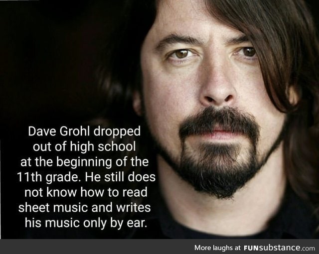 Talking about experience and pure talent, I present to you Dave Grohl of Foo Fighters