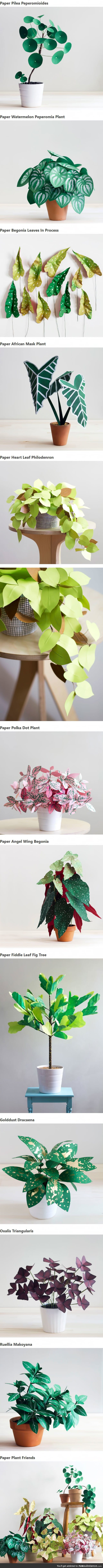 Artist Makes Reliastic Plants With Paper For People Who Can't Grow Them