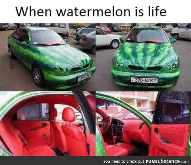 Watermelon car