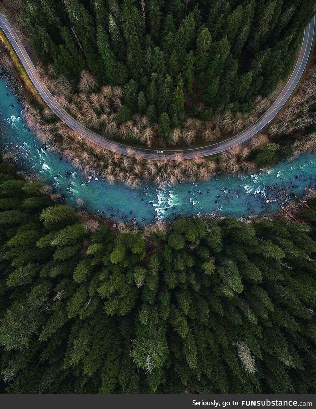 Mountain Road from Above