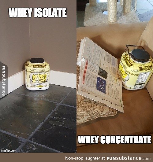 Whey isolate and concentrate