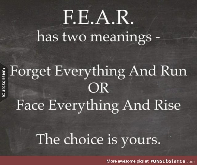 Two definitions of fear