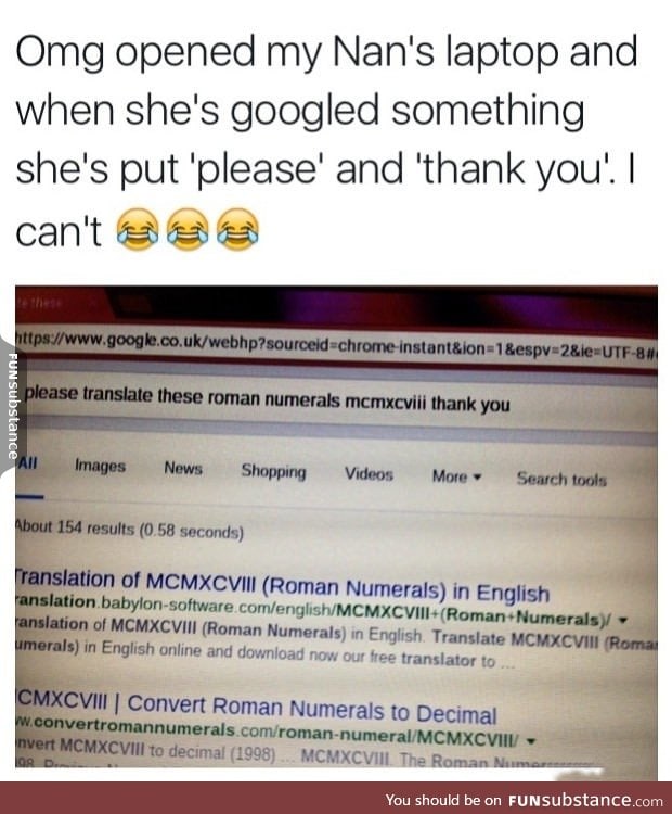 Grandma uses google