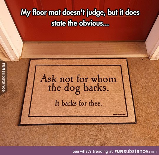 Perfect door mat