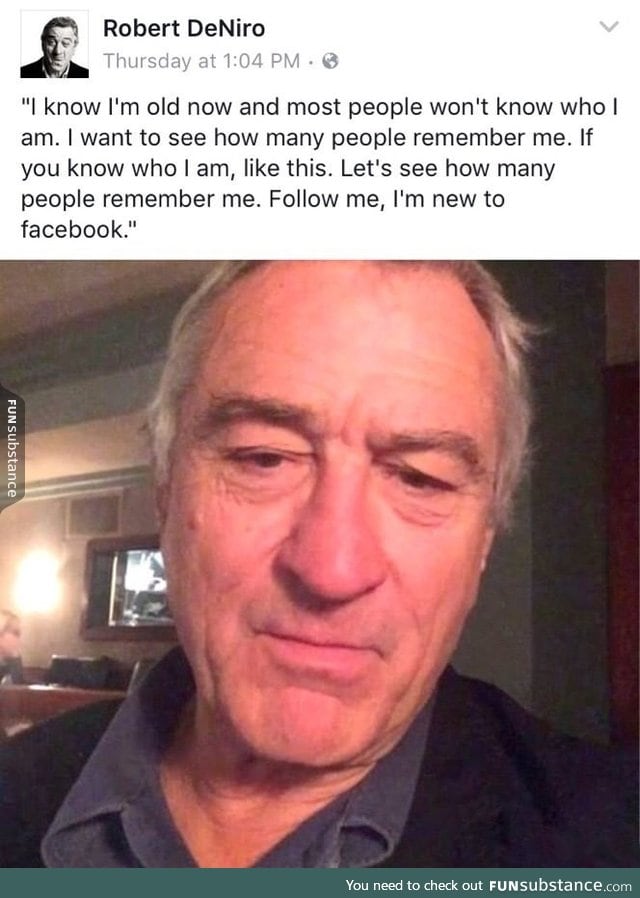 No one knows who Robert DeNiro is anymore!