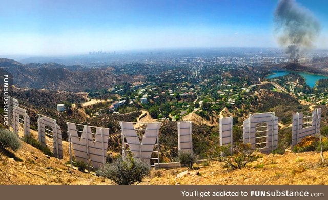 Behind the HOLLYWOOD sign