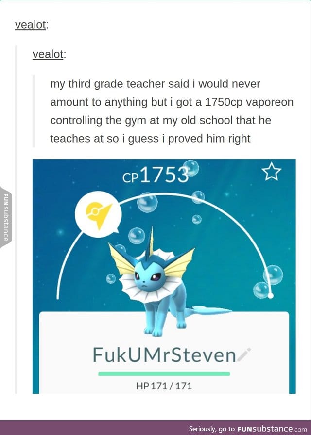 he's team instinct of course the teacher was right
