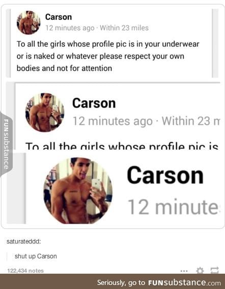 Carson needs to chill
