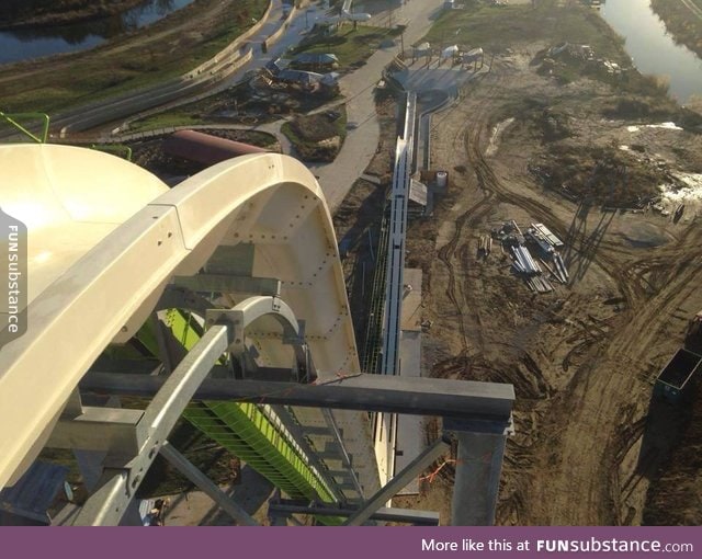 I went on this today :0 world's tallest waterslide. Scary af