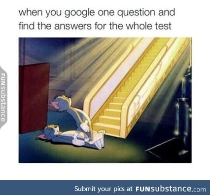 So true.. I mean.. I've never googled answers :/