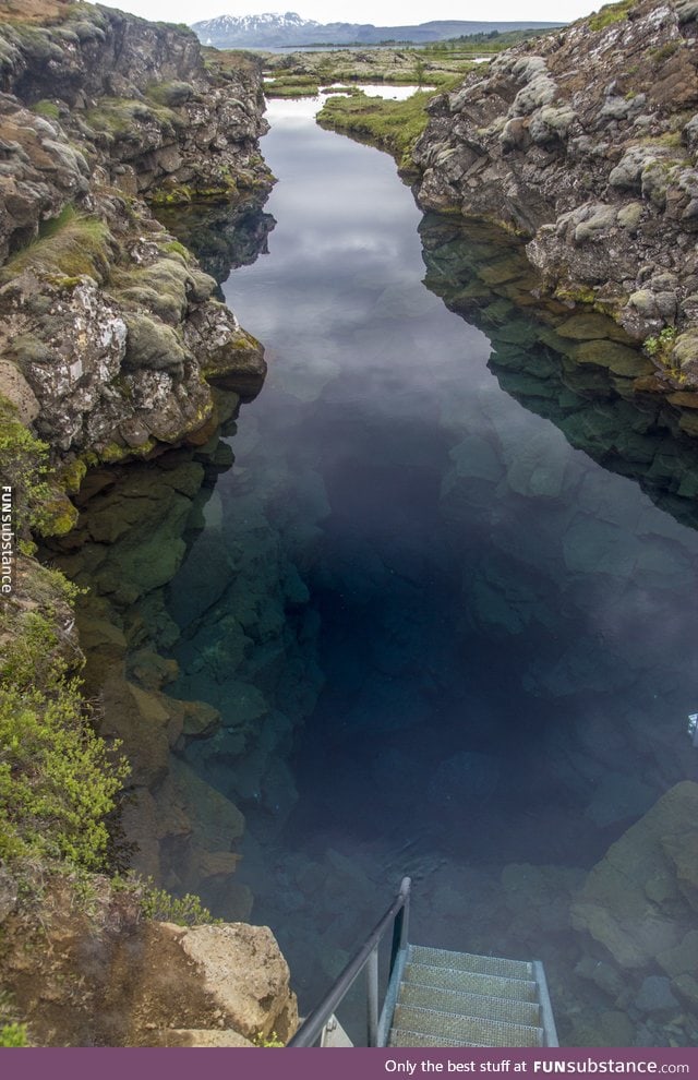 Where the North American tectonic plate meets the European tectonic plate, þingvellir,