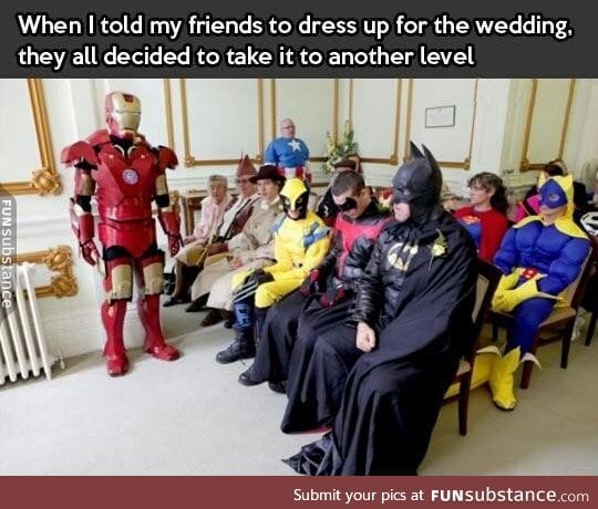 Superhero wedding