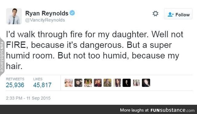 Ryan Reynolds as a father