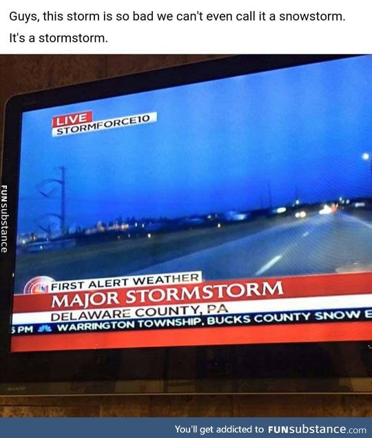 They upgraded this snowstorm