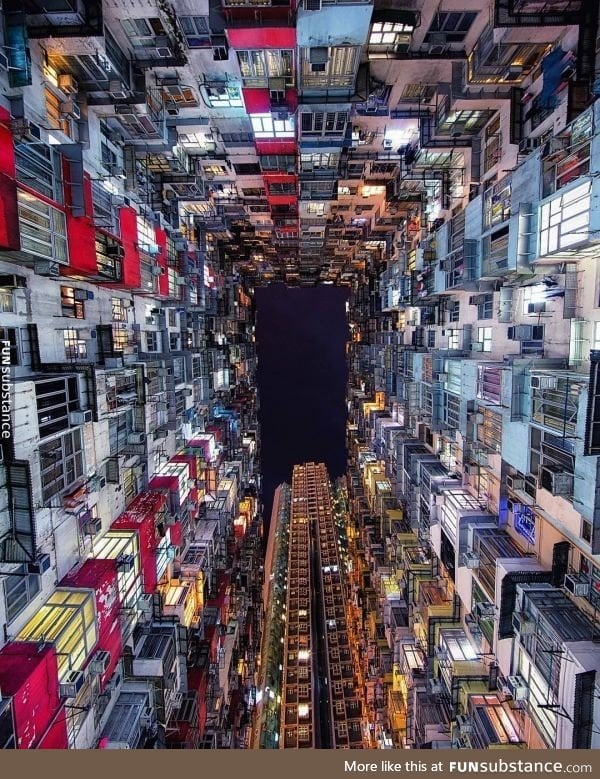 Looking up in Hong Kong