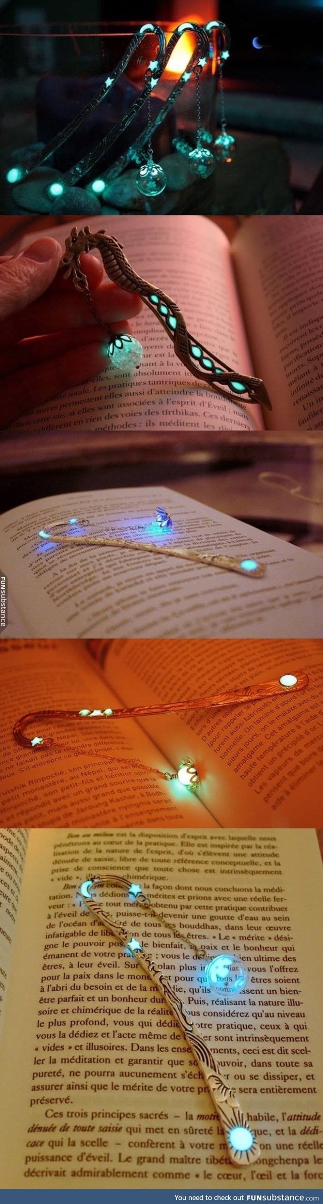 Glow-in-the-dark bookmarks that adds a touch of magic to your reading