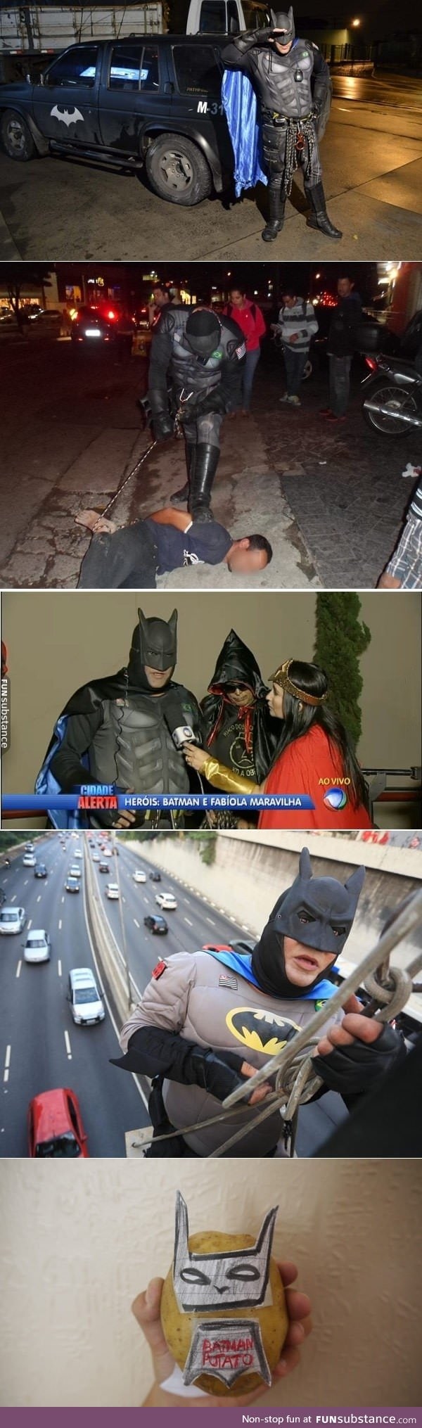 A retired police officer who fights crime during the night by himself is a real Batman